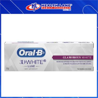 ORAL B 3DPUTIHLUXE UBAT GIGI (GLAMOROUS WHITE) - 95G